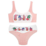 ست شورت و نیم تنه دخترانه ماییلدا مدل پددار تخم مرغ کد 5164-1 رنگ صورتی روشن