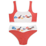 ست شورت و نیم تنه دخترانه ماییلدا مدل پددار ساز و آواز کد 5164-3 رنگ گلبهی