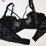 ست شورت و سوتین زنانه کارنا رز مدل فنردار کد 1208 رنگ مشکی