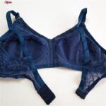 سوتین زنانه پانیذ مدل بدون فنر کد 66500-New رنگ سرمه ای