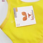 ست شورت و نیم تنه دخترانه ماییلدا مدل پددار گربه و فنجان کد 5164-4 رنگ زرد