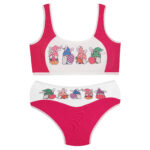 ست شورت و نیم تنه دخترانه ماییلدا مدل پددار تخم مرغ کد 5164-1 رنگ سرخابی