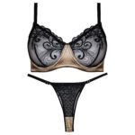 ست شورت و سوتین زنانه کارنا رز مدل فنردار کد 1035 رنگ طلایی