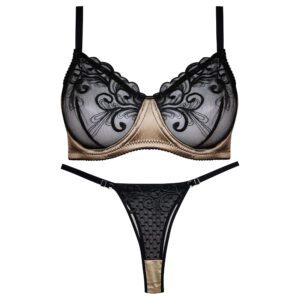 ست شورت و سوتین زنانه کارنا رز مدل فنردار کد 1035 رنگ طلایی