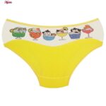 ست شورت و نیم تنه دخترانه ماییلدا مدل پددار گربه و آبمیوه کد 5164-2 رنگ زرد