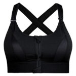 نیم تنه ورزشی زنانه ماییلدا مدل بند چسبی پددار پشت ضربدری کد 5166-805 رنگ مشکی