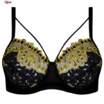 ست شورت و سوتین زنانه کارنا رز مدل گل فنردار هارنس کد 1001 رنگ مشکی