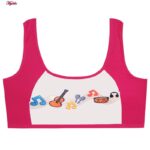 ست شورت و نیم تنه دخترانه ماییلدا مدل پددار ساز و آواز کد 5164-3 رنگ سرخابی