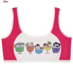 ست شورت و نیم تنه دخترانه ماییلدا مدل پددار گربه و آبمیوه کد 5164-2 رنگ سرخابی