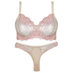 ست شورت و سوتین زنانه کارنا رز مدل فنردار کد 1024 رنگ کرم