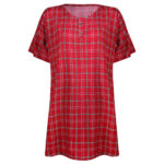 تونیک زنانه ماییلدا مدل چهارخانه کد 5195-2 رنگ قرمز