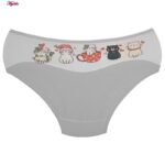 ست شورت و نیم تنه دخترانه ماییلدا مدل پددار گربه و فنجان کد 5164-4 رنگ طوسی