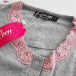 ست شومیز و شلوار زنانه لین مدل نخ پنبه جلو دکمه کد 5196-158 رنگ طوسی