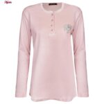 ست بلوز و شلوار زنانه لین مدل نخ پنبه کد 5196-154 رنگ صورتی