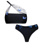 مایو زنانه مدل پروانه ای کد 4995 رنگ مشکی