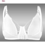 سوتین زنانه لین مدل پرسی فنردار طرح پروانه کد 4680-744 رنگ سفید