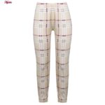 ست بلوز و شلوار زنانه لین مدل نخ پنبه کد 5196-156 رنگ کرم