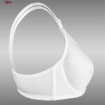 سوتین زنانه لین مدل پرسی فنردار طرح پروانه کد 4680-744 رنگ سفید