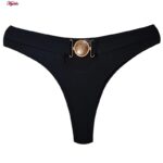 مایو زنانه مدل سگک دار کد 4996 رنگ مشکی