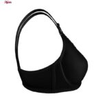 سوتین زنانه لین مدل پرسی فنردار طرح پروانه کد 4680-744 رنگ مشکی