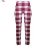 ست بلوز و شلوار زنانه لین مدل نخ پنبه کد 5196-149 رنگ زرشکی