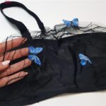 مایو زنانه مدل پروانه ای کد 4995 رنگ مشکی