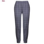 ست بلوز و شلوار زنانه لین مدل نخ پنبه کد 5196-209 رنگ طوسی