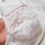 ست شورت و سوتین زنانه شاندرمن مدل فنردار گیپور گلدار کد 5080-2464-03 رنگ سفید