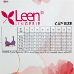 سوتین زنانه لین مدل پرسی فنردار طرح پروانه کد 4680-744 رنگ مشکی