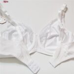 سوتین زنانه لین مدل پرسی فنردار طرح پروانه کد 4680-744 رنگ سفید