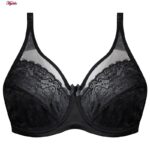 ست شورت و سوتین زنانه شاندرمن مدل فنردار گیپور گلدار کد 5080-2464-04 رنگ مشکی