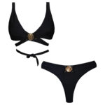 مایو زنانه مدل سگک دار کد 4996 رنگ مشکی