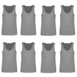 زیرپوش رکابی مردانه برهان تن پوش مدل MEL-01 بسته 8 عددی