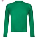 کراپ‌ تی‌شرت آستین بلند زنانه مدل پشت بندی کد 5228-609P رنگ سبز