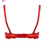 سوتین زنانه پانیذ مدل پوش آپ فنردار کاپ اسفنجی بند متحرک کد 4851 رنگ قرمز