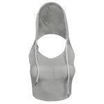 کراپ‌تاپ کلاه دار زنانه ماییلدا مدل 5260-259 رنگ طوسی