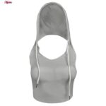 کراپ‌تاپ کلاه دار زنانه ماییلدا مدل 5260-259 رنگ طوسی