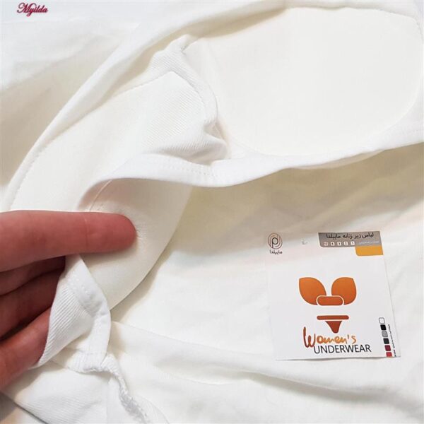 کراپ‌تاپ کلاه دار زنانه ماییلدا مدل 5260-259 رنگ سفید