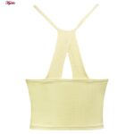 کراپ‌تاپ زنانه ماییلدا مدل پد ثابت کد 5258-241 رنگ لیمویی