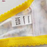 ست شورت و سوتین زنانه لنا ژنکن مدل پوش آپ فنردار کاپ اسفنجی بند متحرک کد 4689-12 رنگ زرد