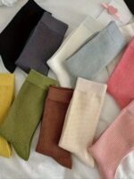 جوراب ساقدار کبریتی رنگی r-1370 - Image 2