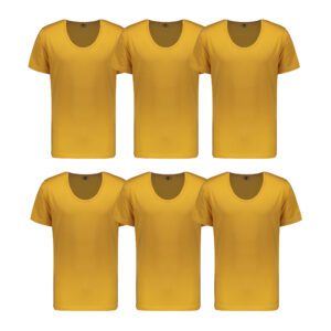 زیرپوش آستین دار مردانه برهان تن پوش مدل 02-16 رنگ خردلی بسته 6 عددی