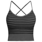 کراپ‌تاپ زنانه ماییلدا مدل بند ضربدری کد 5242-6511 رنگ خاکستری تیره