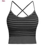 کراپ‌تاپ زنانه ماییلدا مدل بند ضربدری کد 5242-6511 رنگ خاکستری تیره