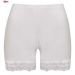 شورت زنانه ماییلدا مدل لبه گیپوری کد 5251-A402 رنگ سفید