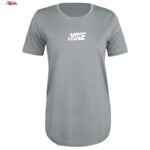 ست تی شرت و شلوار ورزشی زنانه مدل 5231-734p رنگ طوسی به همراه هدبند