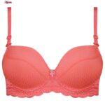 ست شورت و سوتین زنانه لنا ژنکن مدل پوش آپ فنردار کاپ اسفنجی بند متحرک کد 5239 رنگ گلبهی