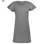 پیراهن یقه گرد زنانه کوزا مدل 9230 رنگ طوسی