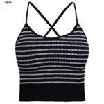 کراپ‌تاپ زنانه ماییلدا مدل بند ضربدری کد 5242-6511 رنگ مشکی