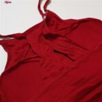 کراپ‌تاپ زنانه ماییلدا مدل پد ثابت کد 5258-241 رنگ قرمز